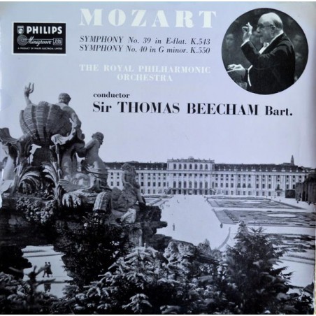 Mozart– Symphony No. 39- No. 40-Sir Thomas Beecham  |1957    Philips ‎– ABL 3094