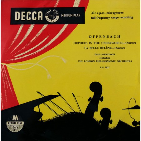 Offenbach -Orpheus In The Underworld - Overture / Le Belle Hélène - Overture-Martinon|Decca ‎– LW 5027-10" VINYL