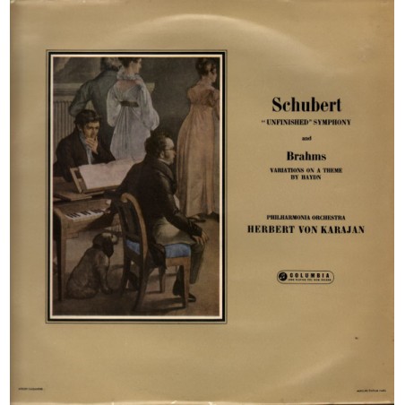 Schubert-Brahms-"Unfinished" Symphony - Herbert von Karajan ‎ |Columbia ‎– 33CX 1349
