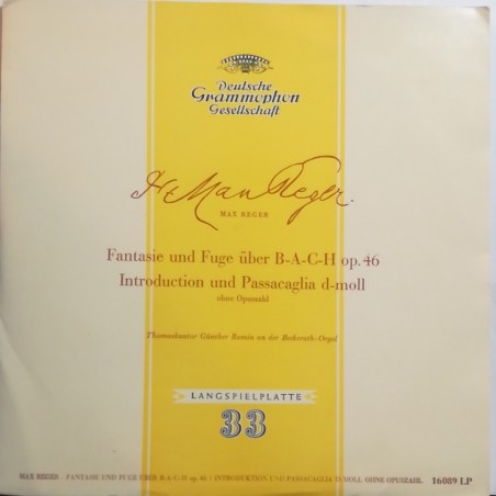 Reger Max-Fantasie und Fuge über Bach...-Ramin|DG 16089 LP-10" Vinyl