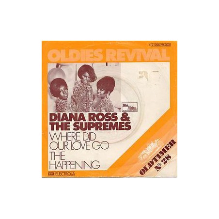 Ross Diana & The Supremes ‎– Where Did Our Love Go / The Happening|1975   EMI Electrola ‎– 1C 006-96 303-Single
