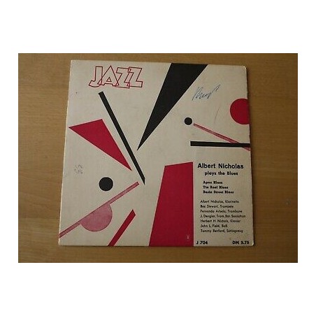 Nicholas ‎Albert – Plays The Blues|Jazztone  ‎– J-704-Single-EP