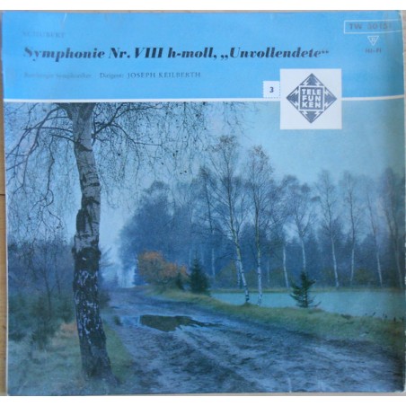 Schubert– Symphonie Nr. VIII H-Moll, "Unvollendete" -Bamberger Symphoniker-Joseph Keilberth ‎| Telefunken ‎– TW 30151-10"Vinyl