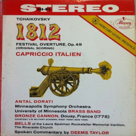 Tchaikovsky –1812 Festival Overture Op. 49-Capriccio Italien|1958    Mercury Living Presence ‎– SR90054
