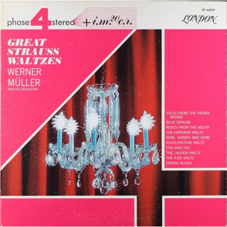 Strauss Johann-Great Strauss Waltzes -Werner Müller and his Orchestra|1964    London Records ‎– SP 44039