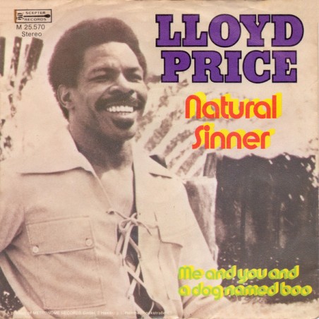 Price ‎Lloyd – Natural Sinner|1974    Scepter Records ‎– M 25.570-Single