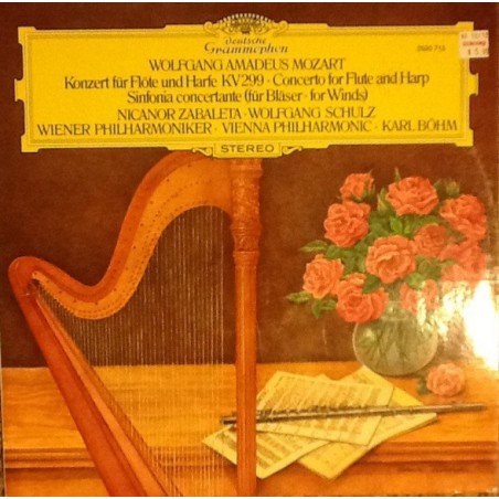 Mozart- Konzert für Flöte und Harfe KV299-Sinfonia Concertante (für Bläser )Böhm |1976   DG – 2530 715