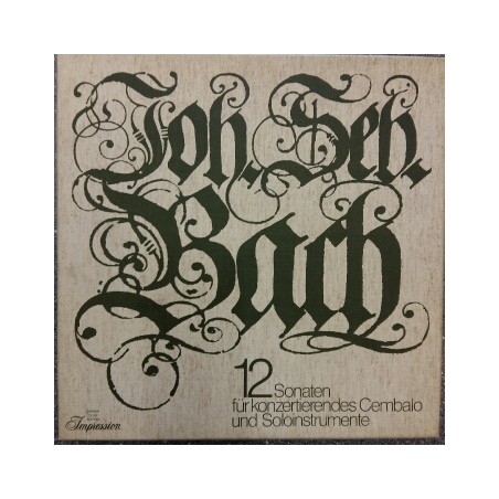 Bach ‎– 12 Sonaten für Konzertierendes Cembalo und Soloinstrumente|Impression ‎– 38 415 6-5 -LP-Box-Club Edition