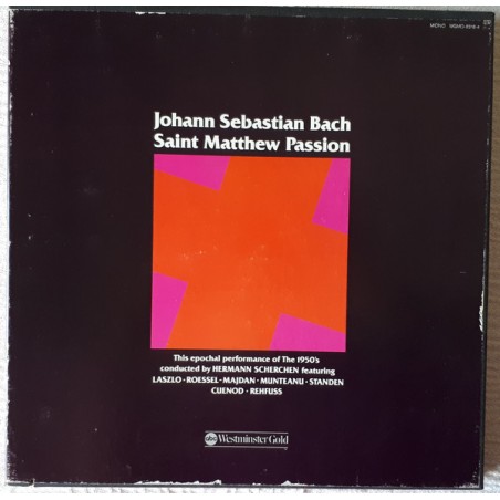 Bach-Saint Matthew Passion Hermann Scherchen  |1975    ABC- WGMO - 8318 - 4 LP-Box