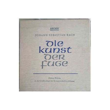 Bach– Die Kunst Der Fuge - BWV 1080, Helmut Walcha ‎|1956    Archiv Produktion	14077/78
