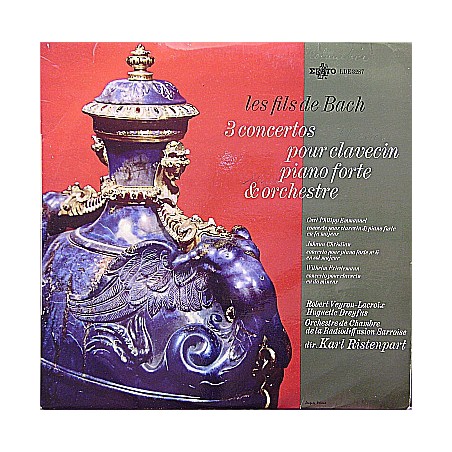 Veyron-Delacroix Robert ‎– Les Fils De Bach- 3 Concertos Pour Clavecin -Ristenpart |1963   Erato ‎– LDE 3287