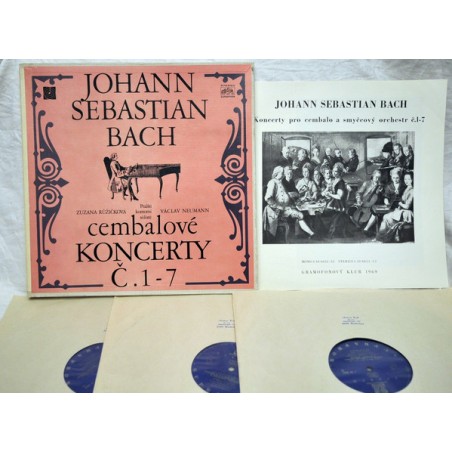 Bach-Concertos for Harpischord 1 To 7-Růžičková -Prague Chamber-Vaclav Neumann |1969   Supraphon ‎– 1 10-0651/53-3 LP Box