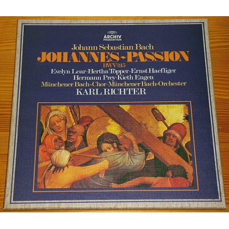 Bach-Johannes-Passion BWV 245- Ernst Haefliger, Hermann Prey-Karl Richter ‎|1964   Archiv Produktion 2722 027-3 LP Box