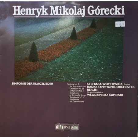 Górecki - Sinfonie Nr.3 - Sinfonie Der Klagelieder- Stefania Woytowicz|1983   Schwann Musica Mundi ‎– VMS 1615