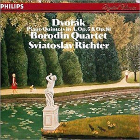 Dvořák -Piano Quintets In A, Op.5 & Op.81- Borodin Quartet-Sviatoslav Richter |1985    Philips ‎– 412 429-1