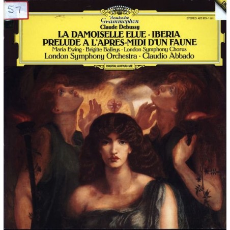 Debussy ‎– La Damoiselle - Iberia - Prelude A L'Apres -LSO-Claudio Abbado|1987   DG ‎– 423 103-1