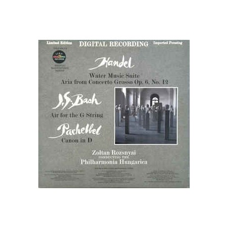 Handel- J.S. Bach- Pachelbel-Water Music Suite...-Zoltan Rozsnyai |1978   M & K Realtime Records ‎– RT-206
