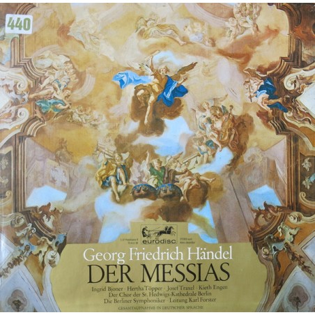 Händel ‎– Der Messias- Die Berliner Symphoniker-Karl Forster |Eurodisc ‎– 70 405 XK-3 LP-Box