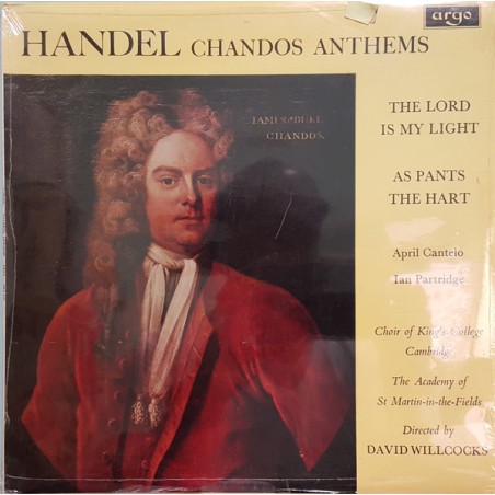 Händel -Chandos Anthems-Choir Of King's College, Cambridge-The Academy Of St. Martin-in-the-Fields |1968   Argo – ZRG 541