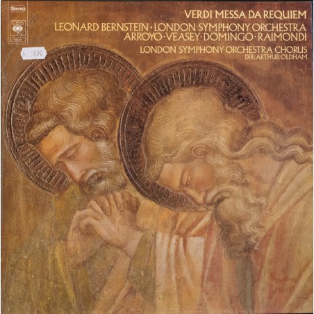 Verdi - Messa Da Requiem- Bernstein- Domingo- Raimondi-L‎SO|1976   CBS ‎– 77 231