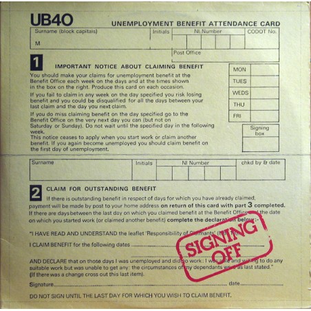 UB40 ‎– Signing Off|1980     Graduate Records – UB/1