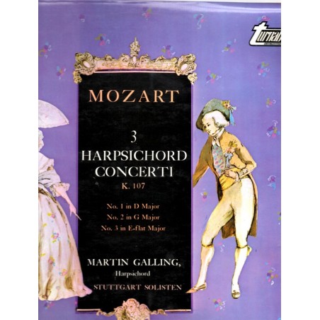 Mozart-3 Harpsichord Concerti K. 107- Martin Galling, Stuttgarter Solisten ‎|1969    Turnabout ‎– TV 34312S