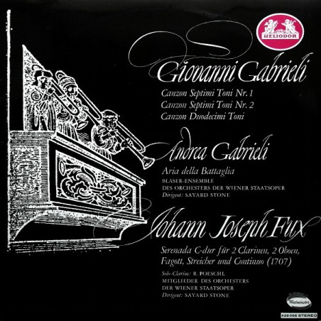 Gabrieli Giovanni - Andrea Gabrieli - Johann Joseph Fux -  Canzon Septini Toni Nr. 1-Nr. 2-Canzon Duodecimi Toni|1963