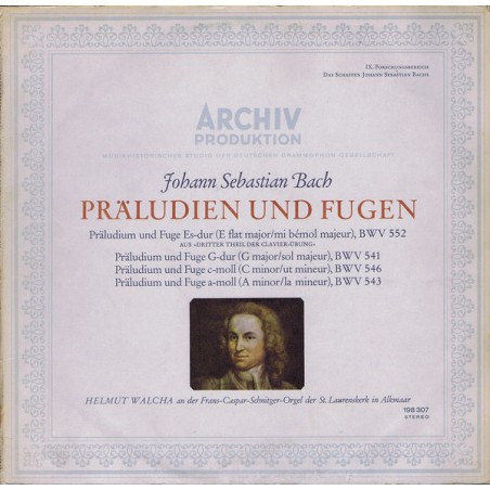 Bach  – Präludien Und Fugen- Helmut Walcha|Archiv Produktion ‎– 198 307