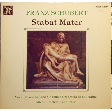Schubert -Stabat Mater-Offertorium- Magnificat-Sheila Armstrong -Ensemble Vocal De Lausanne |1980   MHS 4239