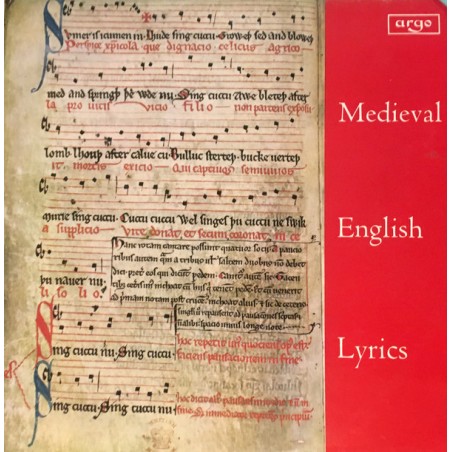 Medieval English Lyrics-Grayston Burgess|1965    Argo – RG 443