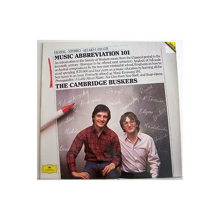 Cambridge Buskers ‎The – Music Abbreviation 101|1984    DG – 415 443-1