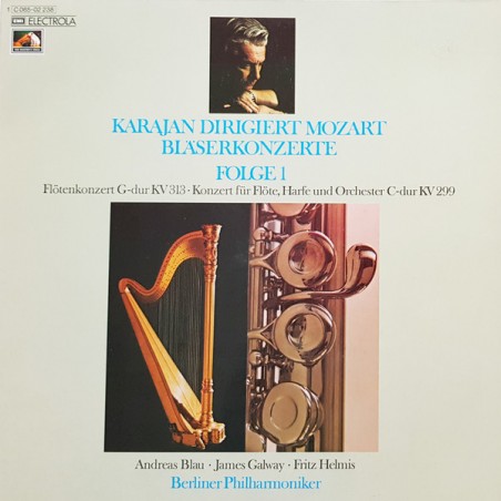 Mozart-Bläserkonzerte Folge 1- Karajan-Berlin Philharmonic Orchestra-Galway |1972   EMI Electrola ‎– 1C 065-02 238