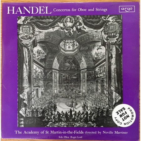 Händel -Concertos For Oboe And Strings- Academy Of St. Martin-in-the-Fields-Neville Marriner|1965    Argo-RG  442