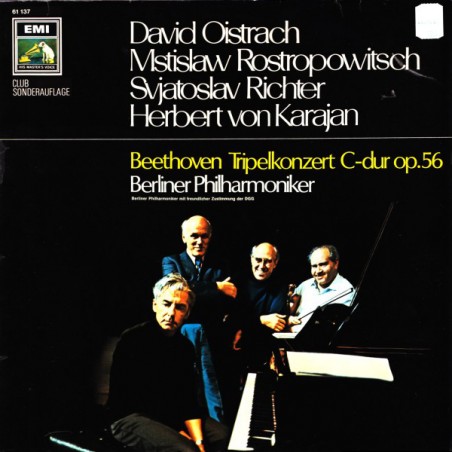 Beethoven-Tripelkonzert C-dur Op. 56-Oistrach-Rostropowitsch- Richter-Karajan|1 137, Electrola ‎– 61 137-Club Edition
