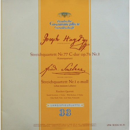 Haydn-Smetana – Streichquartett Nr. 77 C-Dur Op. 76- Nr. 3-Streichquartett Nr. 1 E-Moll |1956   DG-LPM 18 326