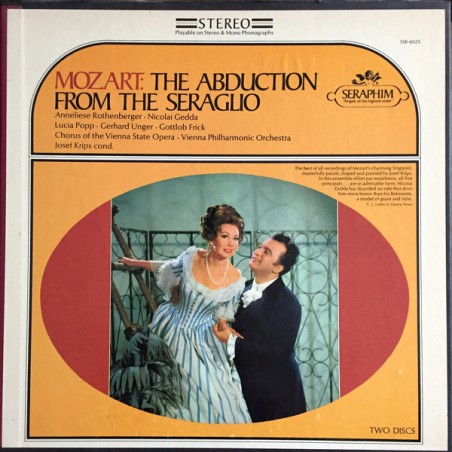 Mozart-The Abduction From The Seraglio- Vienna Philharmonic Orchestra-Krips |Seraphim ‎– SIB-6025