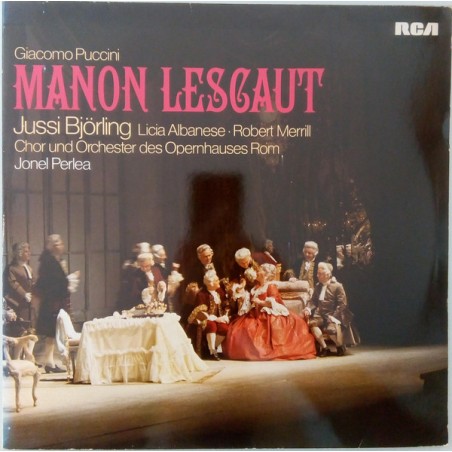 Puccini - Manon Lescaut - Björling  - Merrill- Albanese| RCA ‎– VIC 6027/1-2