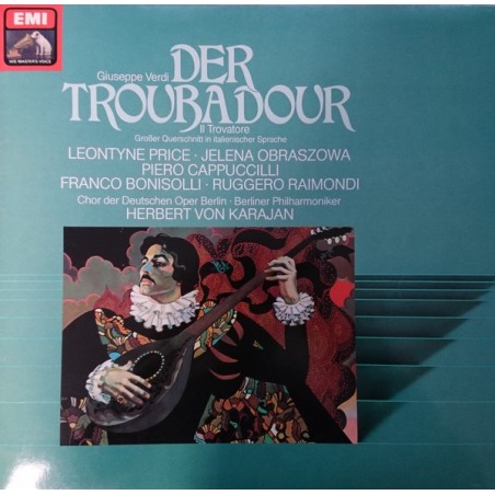 Verdi -Der Troubadour - Querschnitt In Italienisch-Karajan |HMV 40007 7 Club Edition-Quadraphonic