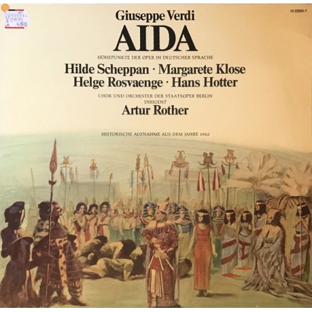 Verdi -Aida (Höhepunkte In Deutsch )- Roswaenge-Hotter-Rother|1974   BASF ‎– 10 22025-7