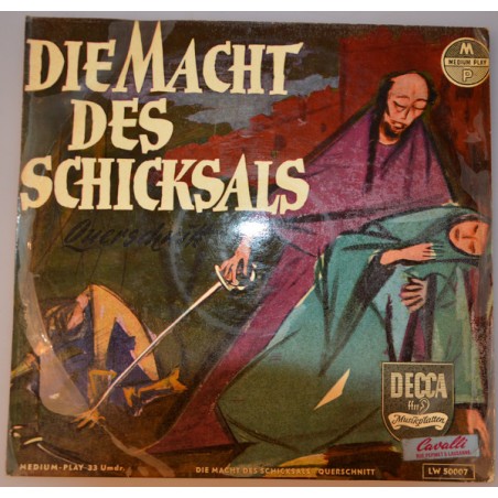 Verdi-Die Macht Des Schicksals-Querschnitt-Tebaldi-Del Monaco -Molinari-Pradelli ‎|Decca ‎– LW 50 007 -10"Vinyl