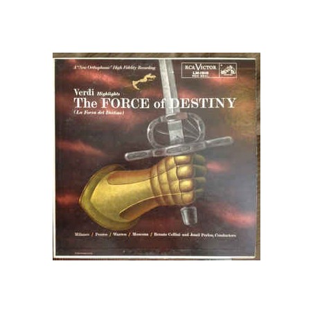 Verdi -La Forza Del Destino/The Force Of Destiny (Highlights)- Cellini-Perlea |RCA Victor Red Seal ‎– LM-1916