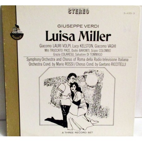 Verdi -Luisa Miller-Grazia- Colaresu-Tommaso-Riccitelli ‎|Cetra Everest ‎– S-433/3- 3 LP-Box