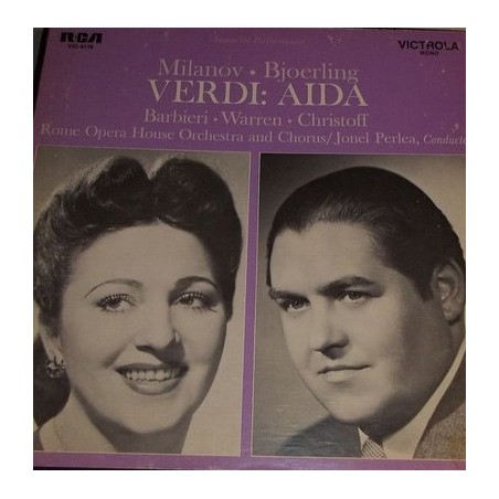 Verdi ‎– Aida- Jussi Björling-Warren- Zinka Milanov |1968   RCA Victrola ‎– VIC-6119-3 LP-Box