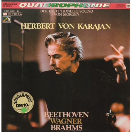 Beethoven-Wagner-Brahms - Herbert von Karajan|HMV ‎– 1 C 047-02 381 Quadraphonic