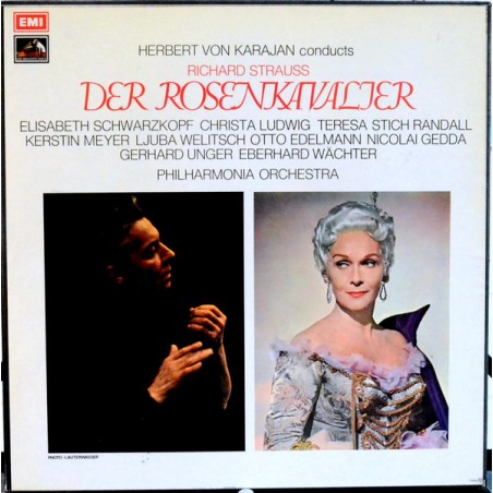 Strauss ‎Richard – Der Rosenkavalier -Schwarzkopf-Edelmann-Ludwig-Waechter Karajan|1957    HMV– SLS 810-4 LP-Box