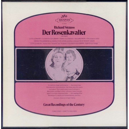 Strauss Richard-Der Rosenkavalier- Schumann-Olszewska-Mayr -Heger |1969   Seraphim-IC-6041