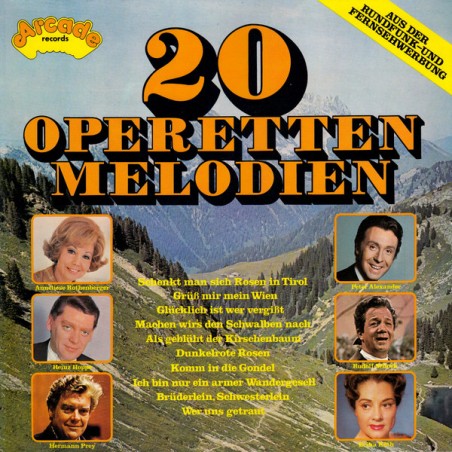 Various ‎– 20 Operetten Melodien|Arcade Records ‎– ADE G 15