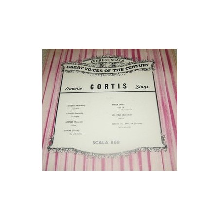 Cortis ‎Antonio- Great Voices Of The Century - Antonio Cortis|Everest/Scala ‎– SCALA 868