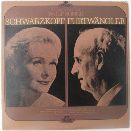 Schwarzkopf - Wolf Songs- Furtwängler – Salzburg Festival 1953|1971    Seraphim ‎– 60179