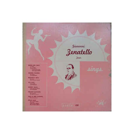 Zenatello Giovanni ‎– Tenor Sings|SCALA 818